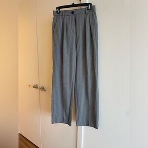 Primark grey pinstripe trousers